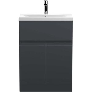 Hudson Reed - Urban Floor Standing Vanity Unit with Basin 1 Satin Anthracite - 600mm Wide Hudson Reed - Urban Floor Standing Vanity Unit with Basin 1 Satin Anthracite - 600mm Wide