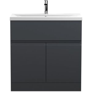 Hudson Reed - Urban Floor Standing Vanity Unit with Basin 1 Satin Anthracite - 800mm Wide Hudson Reed - Urban Floor Standing Vanity Unit with Basin 1 Satin Anthracite - 800mm Wide