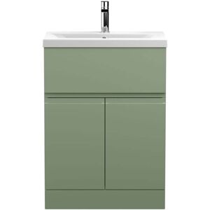 Hudson Reed - Urban Floor Standing Vanity Unit with Basin 1 Satin Green - 600mm Wide Hudson Reed - Urban Floor Standing Vanity Unit with Basin 1 Satin Green - 600mm Wide