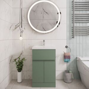 Hudson Reed - Urban Floor Standing Vanity Unit with Basin 2 Satin Green - 500mm Wide Hudson Reed - Urban Floor Standing Vanity Unit with Basin 2 Satin Green - 500mm Wide