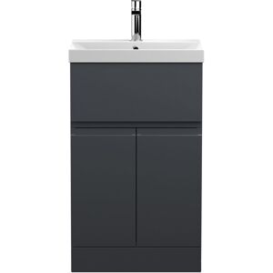 Hudson Reed - Urban Floor Standing Vanity Unit with Basin 3 Satin Anthracite - 500mm Wide Hudson Reed - Urban Floor Standing Vanity Unit with Basin 3 Satin Anthracite - 500mm Wide
