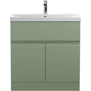 Hudson Reed - Urban Floor Standing Vanity Unit with Basin 3 Satin Green - 800mm Wide Hudson Reed - Urban Floor Standing Vanity Unit with Basin 3 Satin Green - 800mm Wide