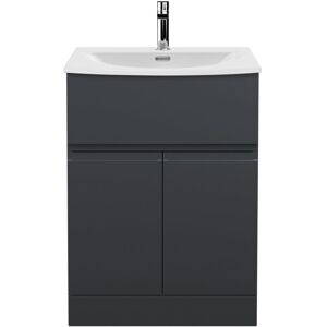 Hudson Reed - Urban Floor Standing Vanity Unit with Basin 4 Satin Anthracite - 600mm Wide Hudson Reed - Urban Floor Standing Vanity Unit with Basin 4 Satin Anthracite - 600mm Wide