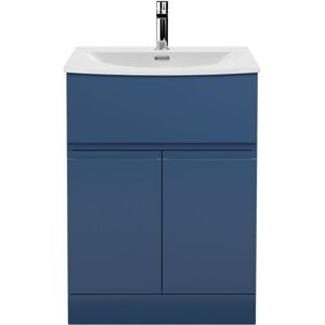 Hudson Reed - Urban Floor Standing Vanity Unit with Basin 4 Satin Blue - 600mm Wide Hudson Reed - Urban Floor Standing Vanity Unit with Basin 4 Satin Blue - 600mm Wide