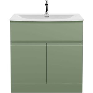 Hudson Reed - Urban Floor Standing Vanity Unit with Basin 4 Satin Green - 800mm Wide Hudson Reed - Urban Floor Standing Vanity Unit with Basin 4 Satin Green - 800mm Wide