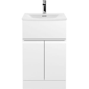 Hudson Reed - Urban Floor Standing Vanity Unit with Basin 4 Satin White - 500mm Wide Hudson Reed - Urban Floor Standing Vanity Unit with Basin 4 Satin White - 500mm Wide