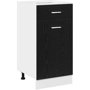 Drawer Bottom Cabinet with Drawer Black oak 40 x 46 x 81.5 cm Vidaxl Drawer Bottom Cabinet with Drawer Black oak 40 x 46 x 81.5 cm Vidaxl