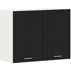 Hanging cabinet Black oak 80 x 31 x 60 cm Engineered wood Vidaxl Hanging cabinet Black oak 80 x 31 x 60 cm Engineered wood Vidaxl