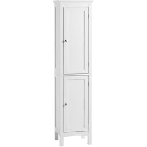 Kleankin - Tall Bathroom Cabinet with Adjustable Shelves, Double Door, White Kleankin - Tall Bathroom Cabinet with Adjustable Shelves, Double Door, White