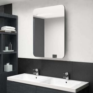 LED Bathroom Mirror Cabinet Grey 60x11x80 cm vidaXL LED Bathroom Mirror Cabinet Grey 60x11x80 cm vidaXL