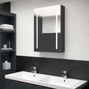 LED Bathroom Mirror Cabinet Shining Black 50x13x70 cm vidaXL LED Bathroom Mirror Cabinet Shining Black 50x13x70 cm vidaXL