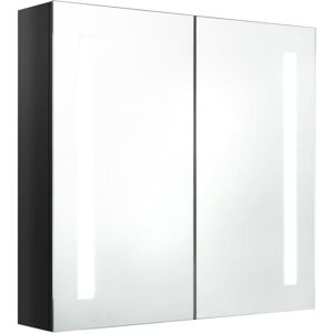 LED Bathroom Mirror Cabinet Shining Black 62x14x60 cm vidaXL LED Bathroom Mirror Cabinet Shining Black 62x14x60 cm vidaXL