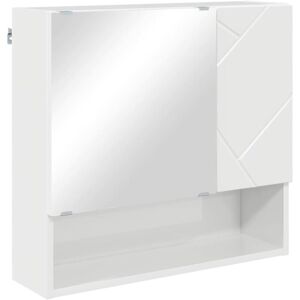Mirror Cabinet High gloss white 59 x 17 x 55 cm Engineered wood vidaXL Mirror Cabinet High gloss white 59 x 17 x 55 cm Engineered wood vidaXL