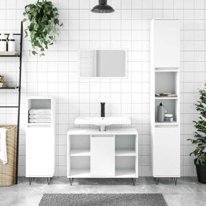 JINLEFU Bathroom Cabinet White 80x33x60 cm Engineered Wood vidaXL JINLEFU Bathroom Cabinet White 80x33x60 cm Engineered Wood vidaXL