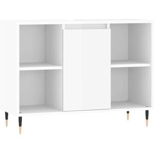 Jinlefu - Bathroom Cabinet High Gloss White 80x33x60 cm Engineered Wood vidaXL Jinlefu - Bathroom Cabinet High Gloss White 80x33x60 cm Engineered Wood vidaXL