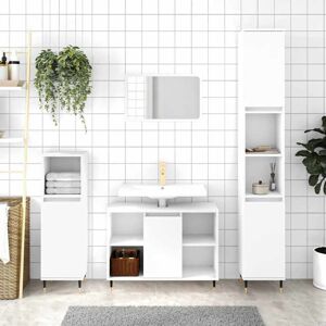 Jinlefu - Bathroom Cabinet White 80x33x60 cm Engineered Wood vidaXL Jinlefu - Bathroom Cabinet White 80x33x60 cm Engineered Wood vidaXL