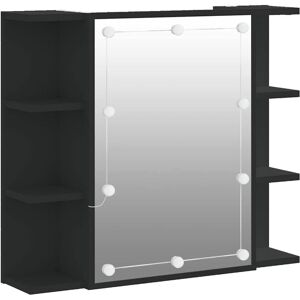 Mirror Cabinet with led Black 70x16.5x60 cm Vidaxl Mirror Cabinet with led Black 70x16.5x60 cm Vidaxl