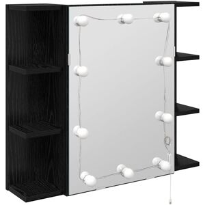 Mirror Cabinet Black Oak 70 x 16.5 x 60 cm Engineered Wood vidaXL Mirror Cabinet Black Oak 70 x 16.5 x 60 cm Engineered Wood vidaXL