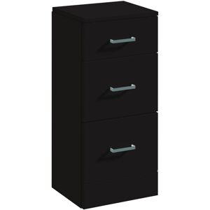 BALTERLEY Modern Bathroom Floor Standing 3 Drawer Unit - 350 x 300mm, Satin Dark Grey BALTERLEY Modern Bathroom Floor Standing 3 Drawer Unit - 350 x 300mm, Satin Dark Grey