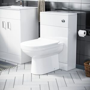NES HOME Nanuya 600mm Vanity Basin Unit & WC Unit & Elso Back to Wall White NES HOME Nanuya 600mm Vanity Basin Unit & WC Unit & Elso Back to Wall White
