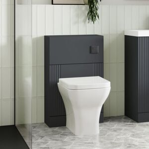 Nuie - Deco Back to Wall wc Unit 500mm Wide - Satin Anthracite Nuie - Deco Back to Wall wc Unit 500mm Wide - Satin Anthracite