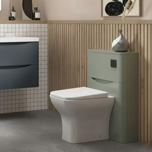 Nuie - Lunar Back to Wall wc Toilet Unit 550mm Wide - Satin Green Nuie - Lunar Back to Wall wc Toilet Unit 550mm Wide - Satin Green