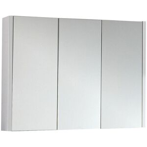 Premier - Milano Lurus - Modern White Wall Mounted Bathroom Mirrored Door Cabinet - 899mm x 650mm (3 Door) Premier - Milano Lurus - Modern White Wall Mounted Bathroom Mirrored Door Cabinet - 899mm x 650mm (3 Door)