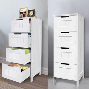 Dayplus - pvc Free Standing 4 Drawer Cupboard Bathroom Toilet Storage Cabinet Furniture Dayplus - pvc Free Standing 4 Drawer Cupboard Bathroom Toilet Storage Cabinet Furniture
