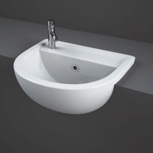 RAK CERAMICS RAK Compact Semi-Recessed Basin 450mm Wide - 1 LH Tap Hole RAK CERAMICS RAK Compact Semi-Recessed Basin 450mm Wide - 1 LH Tap Hole