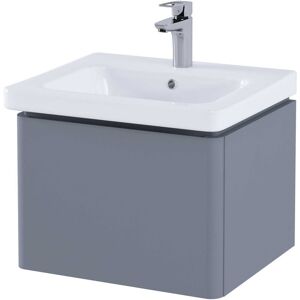 Rak Ceramics - rak Resort Matt Grey 500mm Wall Hung Single Drawer Vanity Unit - RAKRSTWBU50603 Rak Ceramics - rak Resort Matt Grey 500mm Wall Hung Single Drawer Vanity Unit - RAKRSTWBU50603