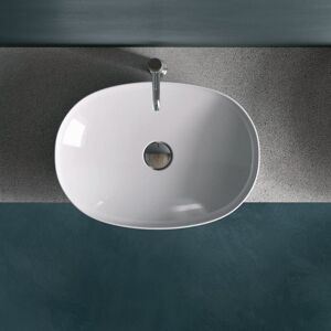 Rak Ceramics - rak Variant Oval Countertop Wash Basin 500mm Wide 0 Tap Hole - Alpine White Rak Ceramics - rak Variant Oval Countertop Wash Basin 500mm Wide 0 Tap Hole - Alpine White