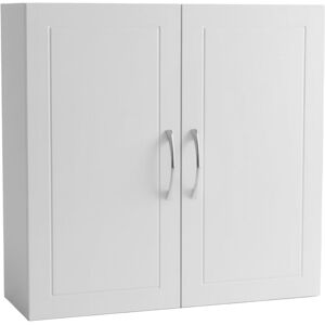 Relaxdays bathroom wall cabinet, 2 adjustable shelves, HxWxD: 60 x 60 x 18 cm, compact design, white/silver Relaxdays bathroom wall cabinet, 2 adjustable shelves, HxWxD: 60 x 60 x 18 cm, compact design, white/silver