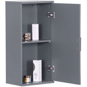 Relaxdays bathroom wall cabinet, 2 shelves, HWD: 62 x 30 x 21 cm, adjustable shelf, narrow design, MDF, grey-blue Relaxdays bathroom wall cabinet, 2 shelves, HWD: 62 x 30 x 21 cm, adjustable shelf, narrow design, MDF, grey-blue