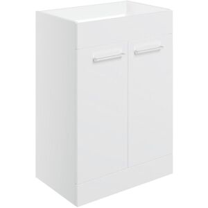 Signature - Aalborg Floor Standing 2-Door Vanity Unit 590mm Wide - White Gloss Signature - Aalborg Floor Standing 2-Door Vanity Unit 590mm Wide - White Gloss