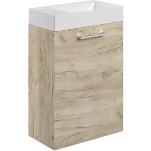 Signature - Aalborg Wall Hung 1-Door Vanity Unit with Basin 405mm Wide - Oak Signature - Aalborg Wall Hung 1-Door Vanity Unit with Basin 405mm Wide - Oak