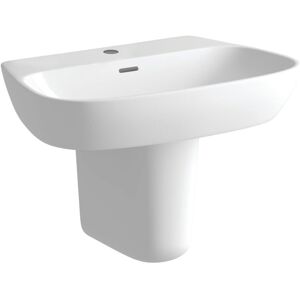 Signature - Maya Basin and Semi Pedestal 600mm Wide - 1 Tap Hole Signature - Maya Basin and Semi Pedestal 600mm Wide - 1 Tap Hole