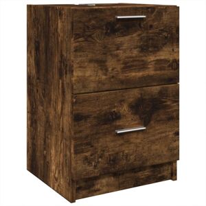Sink Cabinet Smoked Oak 40x37x59 cm Engineered Wood Vidaxl Sink Cabinet Smoked Oak 40x37x59 cm Engineered Wood Vidaxl