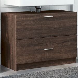 Sink Cabinet Brown Oak 78x37x59 cm Engineered Wood Vidaxl Sink Cabinet Brown Oak 78x37x59 cm Engineered Wood Vidaxl