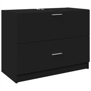 Sink Cabinet Black 78x37x59 cm Engineered Wood Vidaxl Sink Cabinet Black 78x37x59 cm Engineered Wood Vidaxl