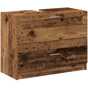 Sink Cabinet Old Wood 78x37x59 cm Engineered Wood Vidaxl Sink Cabinet Old Wood 78x37x59 cm Engineered Wood Vidaxl