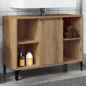 Sink Cabinet Artisan Oak 80x33x60 cm Engineered Wood Vidaxl Sink Cabinet Artisan Oak 80x33x60 cm Engineered Wood Vidaxl
