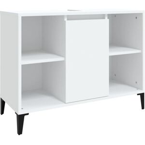 Sink Cabinet White 80x33x60 cm Engineered Wood vidaXL Sink Cabinet White 80x33x60 cm Engineered Wood vidaXL