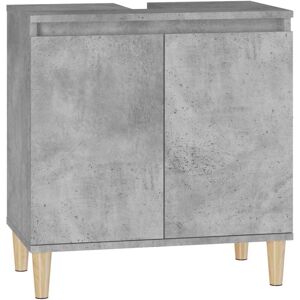 Sink Cabinet Concrete Grey 58x33x60 cm Engineered Wood Vidaxl Sink Cabinet Concrete Grey 58x33x60 cm Engineered Wood Vidaxl