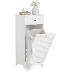 Sobuy - Bathroom Laundry Basket Laundry Cabinet Bathroom Storage Cabinet with Drawer and Shutter Door,BZR73-W Sobuy - Bathroom Laundry Basket Laundry Cabinet Bathroom Storage Cabinet with Drawer and Shutter Door,BZR73-W