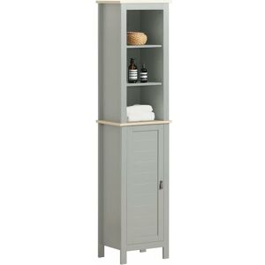 Sobuy - Bathroom Tall Cabinet H169cm Cupboard Bathroom Storage Cabinet with 3 Storage Compartments and 1 Door,BZR68-HG Sobuy - Bathroom Tall Cabinet H169cm Cupboard Bathroom Storage Cabinet with 3 Storage Compartments and 1 Door,BZR68-HG