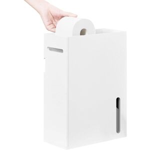 SoBuy Toilet Paper Holder White Compact Wall Cabinet - Bathroom Storage SoBuy Toilet Paper Holder White Compact Wall Cabinet - Bathroom Storage