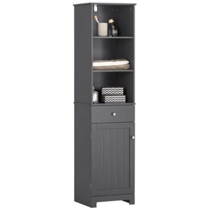 SoBuy Tall Grey Bathroom Storage Cabinet - Storage Cabinet SoBuy Tall Grey Bathroom Storage Cabinet - Storage Cabinet