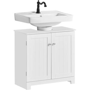 Sobuy - White Under Sink Bathroom Storage Cabinet with Doors,BZR18-W Sobuy - White Under Sink Bathroom Storage Cabinet with Doors,BZR18-W