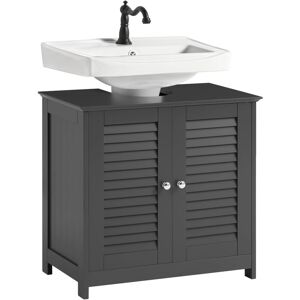Sobuy - Under Sink Cabinet Bathroom Vanity Unit Bathroom Storage Cabinet with Double Shutter Doors, Suitable for Pedestal Sinks,FRG237-II-DG Sobuy - Under Sink Cabinet Bathroom Vanity Unit Bathroom Storage Cabinet with Double Shutter Doors, Suitable for Pedestal Sinks,FRG237-II-DG
