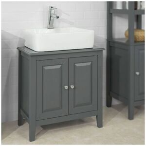 SoBuy Wood Under Sink Basin Bathroom Storage Cabinet Unit Grey FRG202-DG SoBuy Wood Under Sink Basin Bathroom Storage Cabinet Unit Grey FRG202-DG